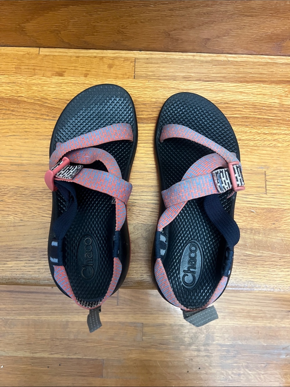 Chaco Womens Coral and Black Sport Sandals